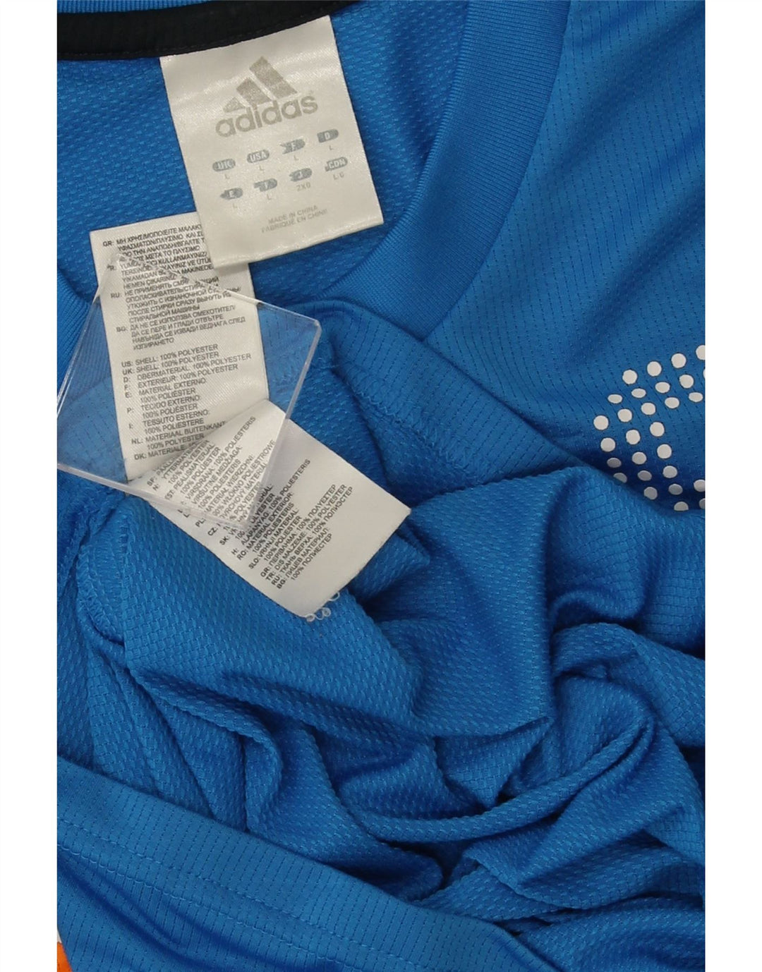 Tricou grafic ADIDAS pentru bărbați Top mare, albastru, poliester color bloc