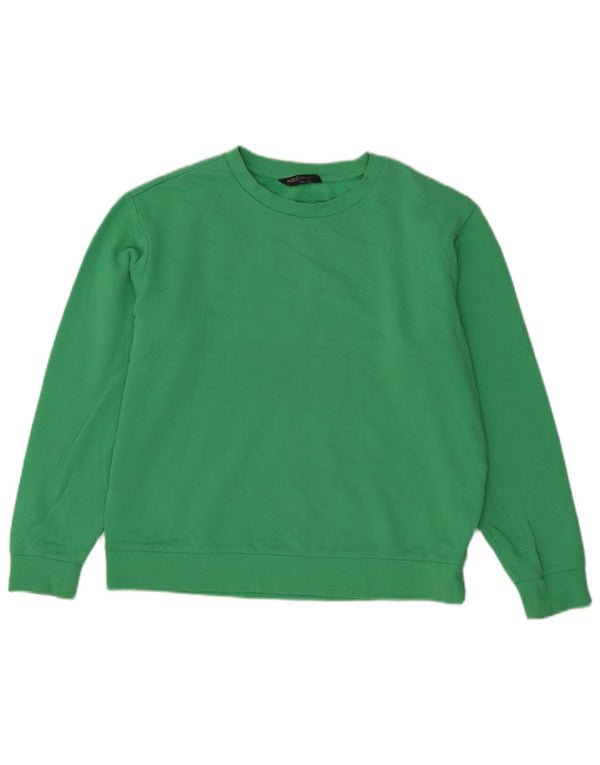 Pulover supradimensionat pentru femei Marks & Spencer UK 10 Bumbac verde mic