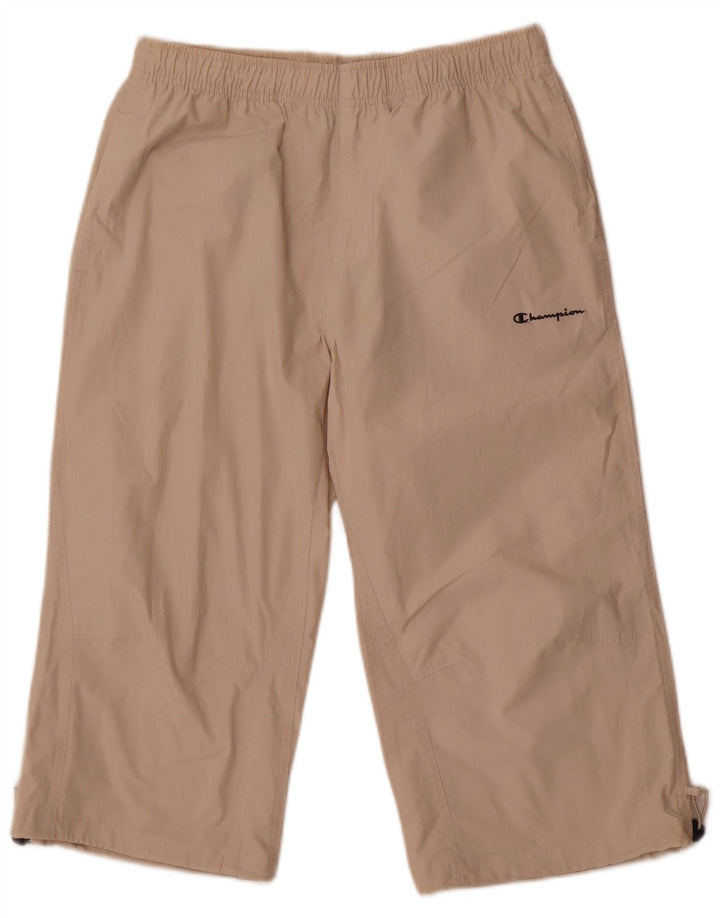 Pantaloni de trening Capri pentru bărbați Champion, bumbac, bej mic