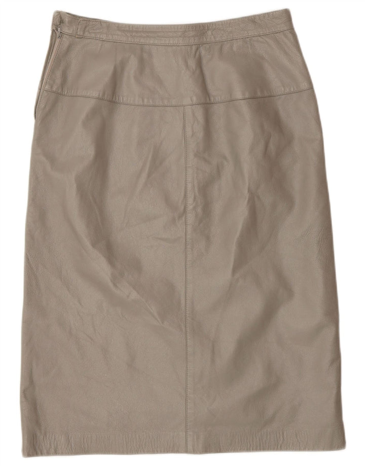 Fusta din piele pentru femei VINTAGE IT 42 Medium W28 Gri