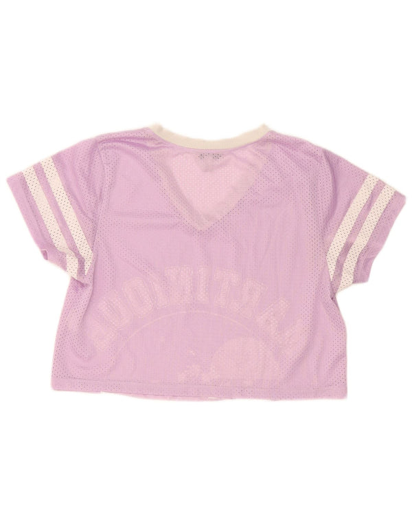 Tricou cu grafic supradimensionat pentru femei Trafaluc pentru femei Top UK 10 Small Violet