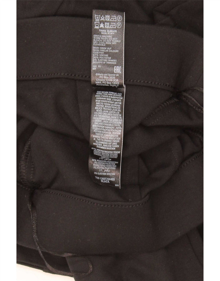 Marks & Spencer Pantaloni casual Bootcut pentru femei UK 12 Medium W30 L29 Negru