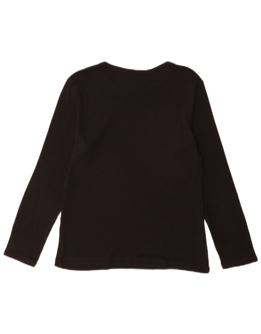 Top pentru femei Marks & Spencer cu mânecă lungă UK 14, bumbac mediu negru