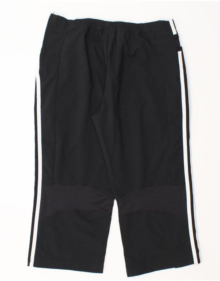 Pantaloni de trening Capri Adidas pentru femei UK 12 Poliester mediu negru