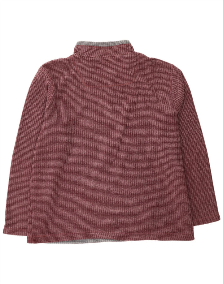 Pulover pentru bărbați Weird Fish, cu fermoar, cu gât, 2XL, poliester burgundă