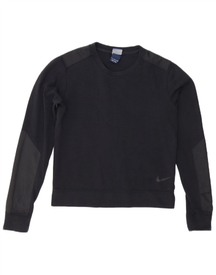 Pulover Nike pentru femei UK 10 mic, negru, bumbac