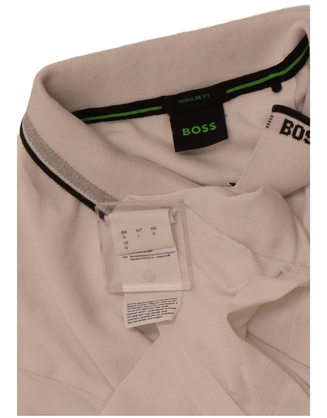 Cămașă polo HUGO BOSS pentru bărbați, de culoare albă, mare