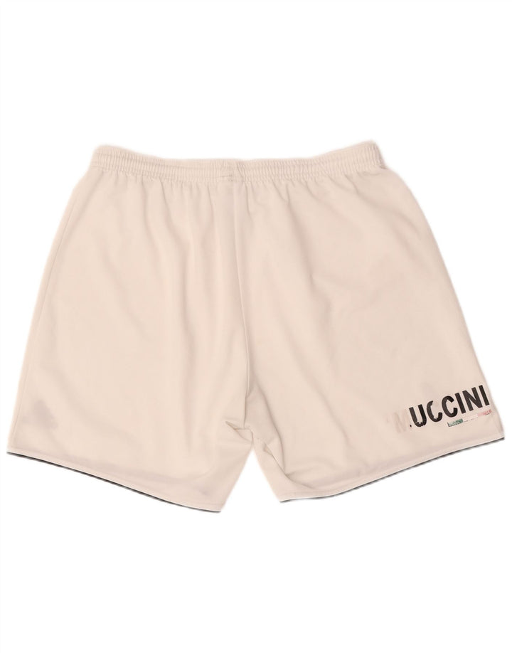 Pantaloni scurți sport pentru bărbați Adidas Climalite Graphic, mari, alb, din poliester