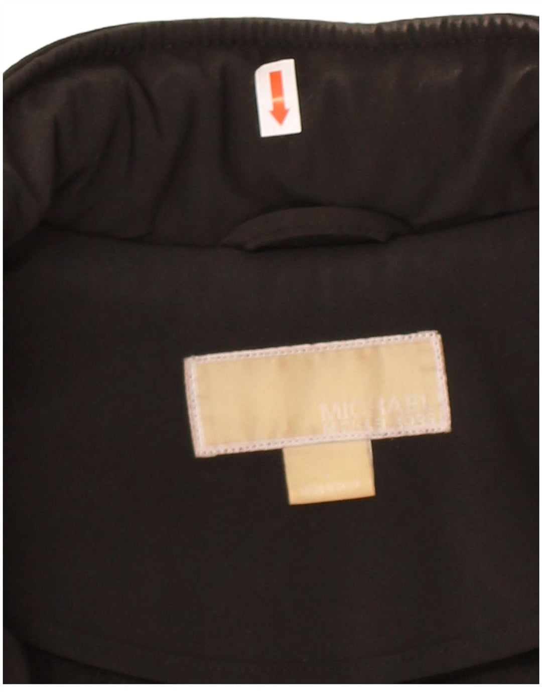 MICHAEL KORS Womens Overcoat UK 16 Large Black Cotton