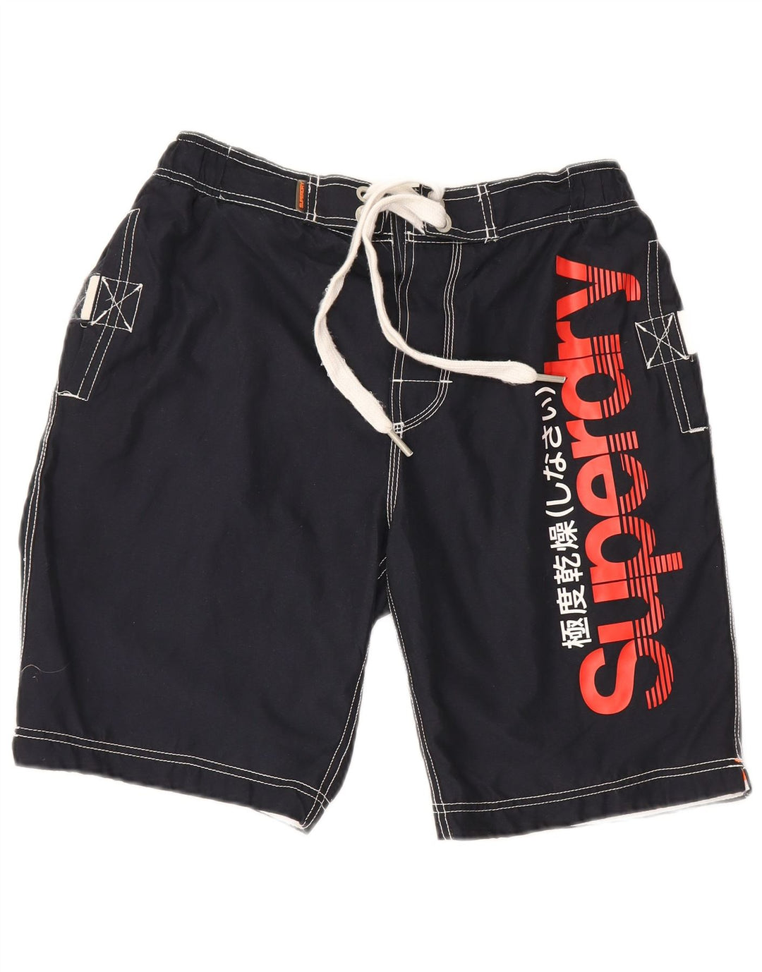Pantaloni scurți de înot Superdry Graphic Regular pentru bărbați, mari, albastru, poliester