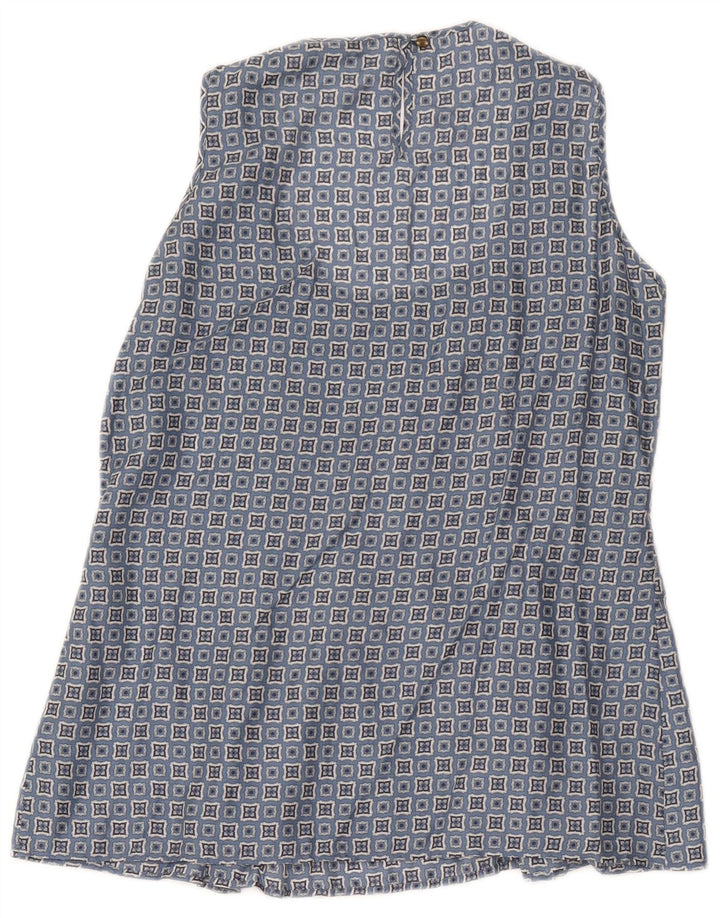 Bluză fără mâneci Massimo Dutti pentru femei EU 42 Large Blue Geometric