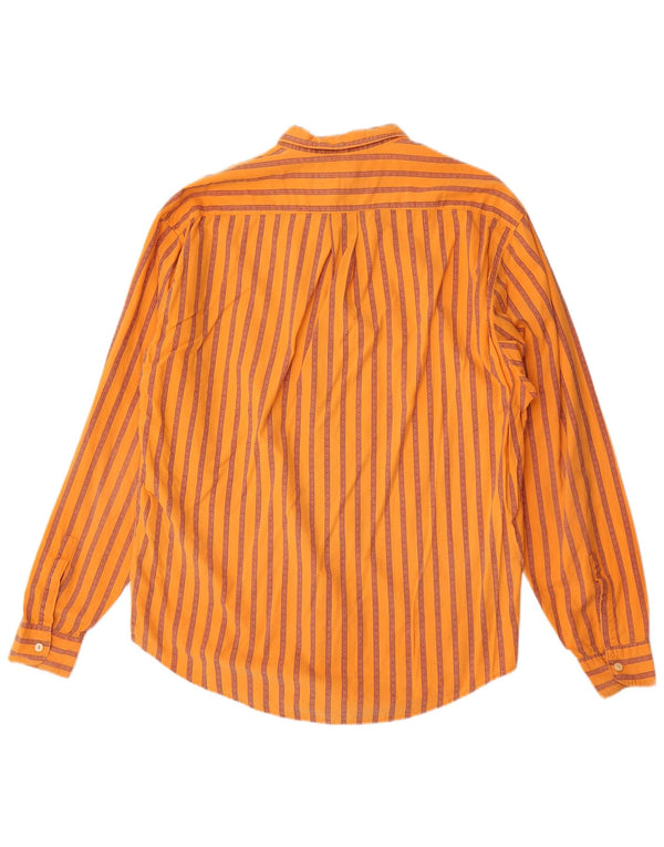 Cămașă Vintage pentru bărbați, bumbac cu dungi XL portocaliu