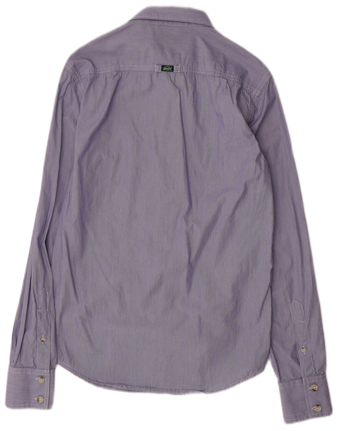 Cămașă pentru bărbați SUPERDRY, bumbac cu dungi mici, albastre