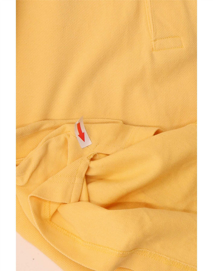 Tricou polo Asics pentru bărbați, bumbac galben mediu