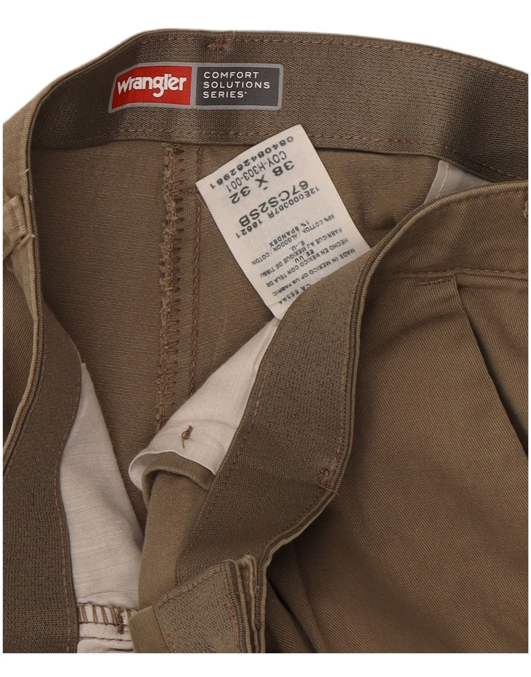 WRANGLER Pantaloni chino cu fixare confortabilă pentru bărbați, L38 L32, bumbac maro
