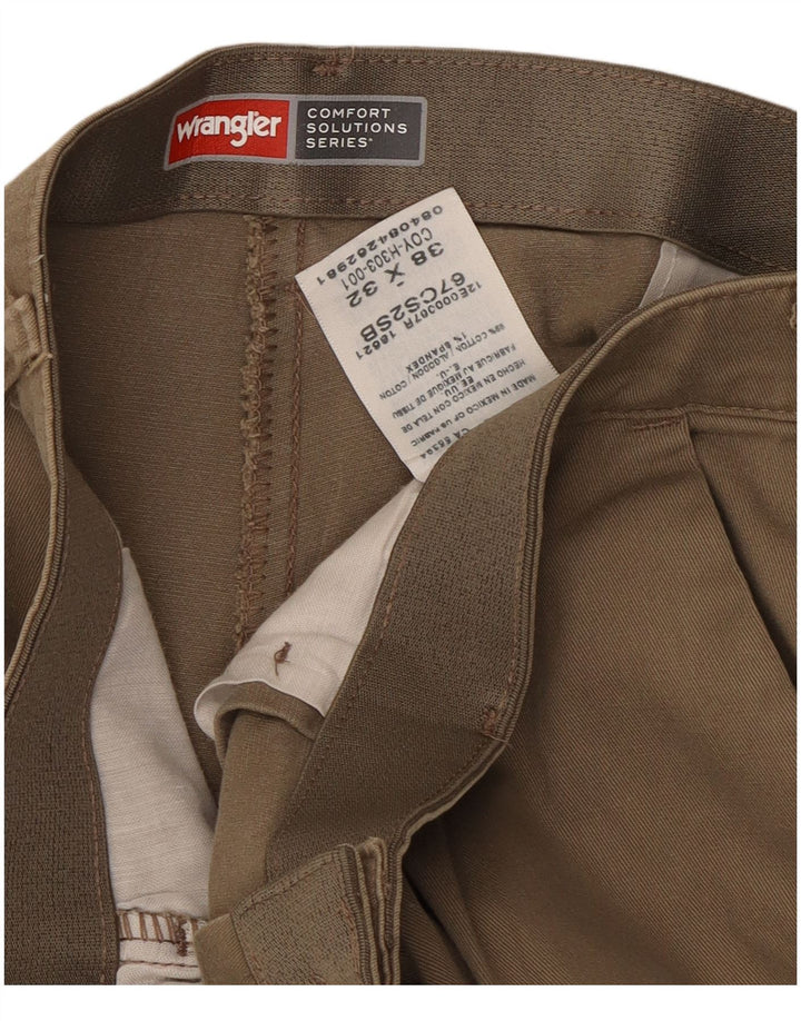 WRANGLER Pantaloni chino cu fixare confortabilă pentru bărbați, L38 L32, bumbac maro