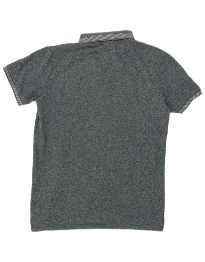 Tricou polo cu grafică Benetton pentru bărbați, verde mediu pestat