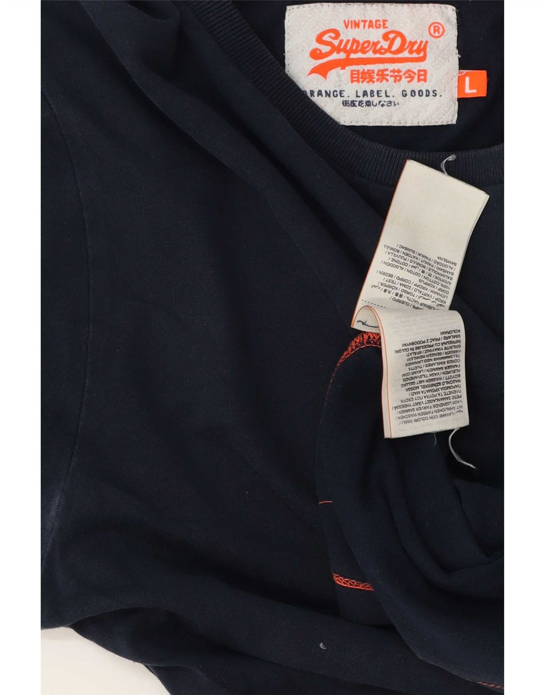 Tricou Superdry pentru bărbați Top mare din bumbac bleumarin