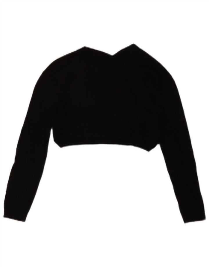 Max & Co. Crop Top cu mâneci 3/4 pentru femei UK 10 Small Black