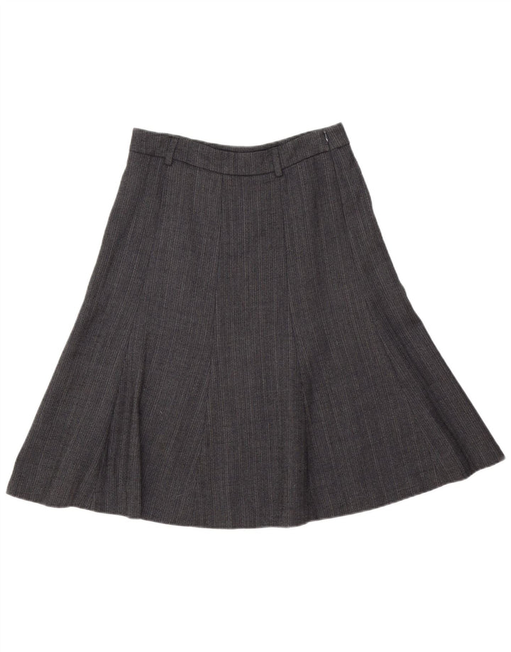 Fusta A-Line pentru femei J. Crew US 2 XS W28 Gri din Lână Herringbone