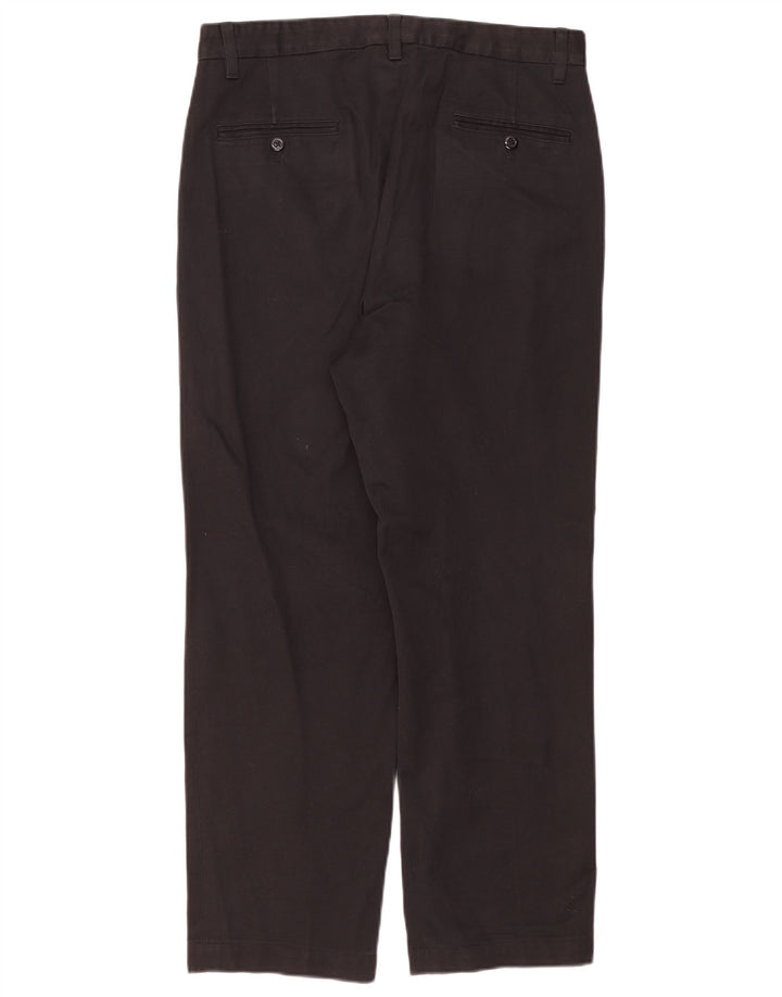 DKNY Pantaloni chino drepți pentru bărbați W33 L28 bumbac negru