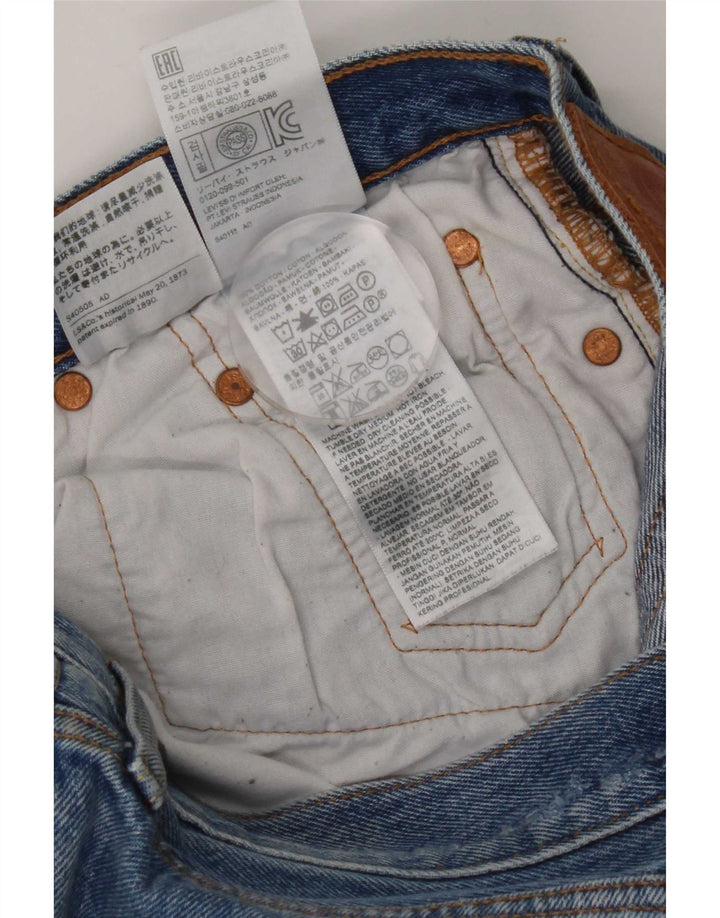 Levi's Womens 501 Distressed Straight Jeans W28 L32 Blue Cotton