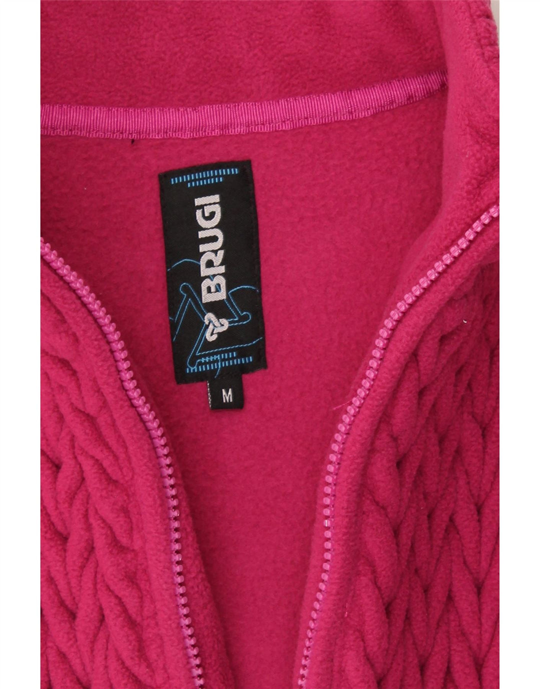 BRUGI Womens Fleece Jacket UK 14 Medium Pink Polyester Vintage Brugi and Second-Hand Brugi from Messina Hembry 