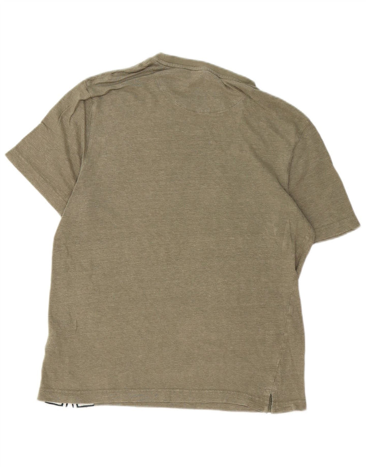 Ted Baker Tricou obișnuit pentru bărbați Mărimea de sus 3 Mediu Kaki In