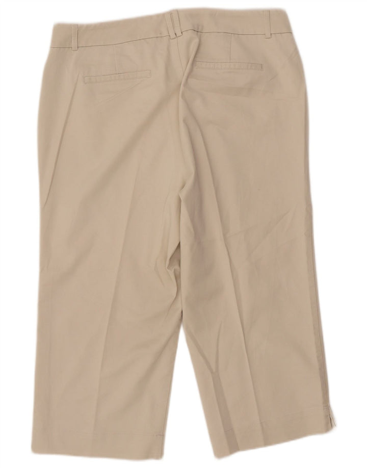 Pantaloni capri cu talie medie pentru femei Dockers US 14 XL W36 L20 bej