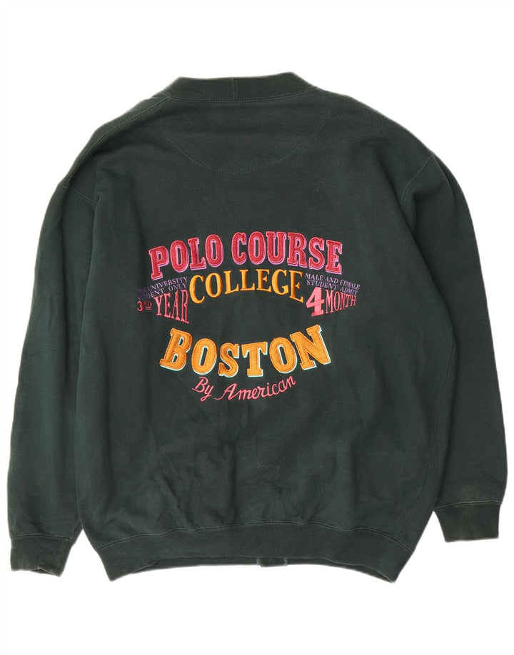 Pulover cardigan pentru bărbați de la American, bumbac verde mediu