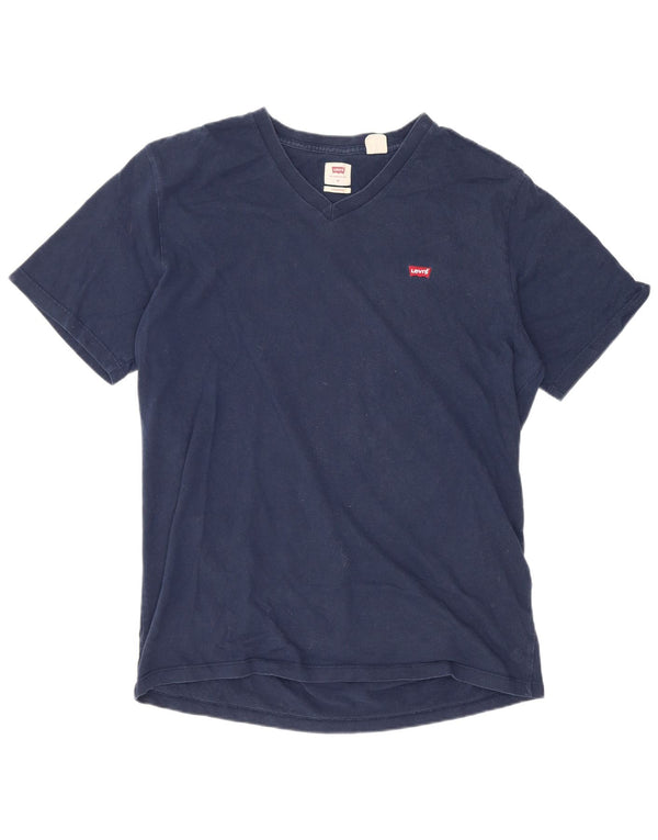 Tricou standard pentru bărbați Levi's Top mediu din bumbac bleumarin