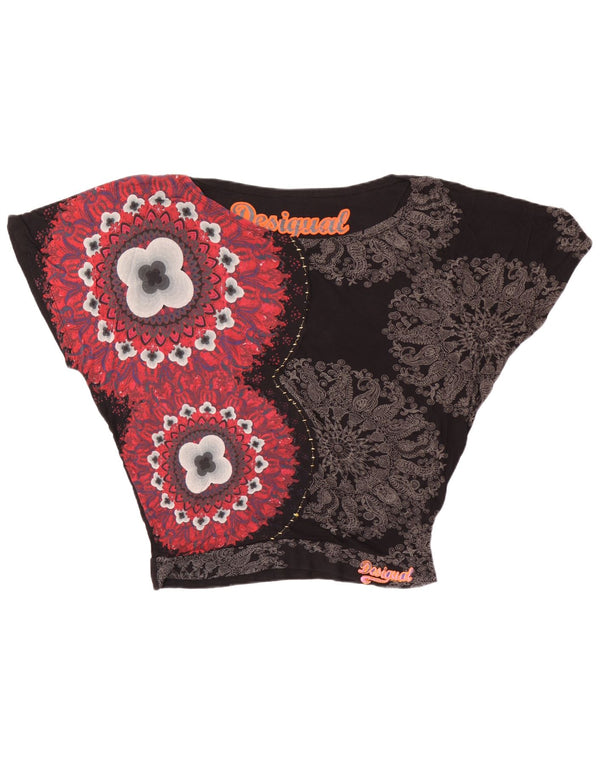 Bluză Desigual pentru femei Graphic Batwing Top UK 14 Large Black Paisley