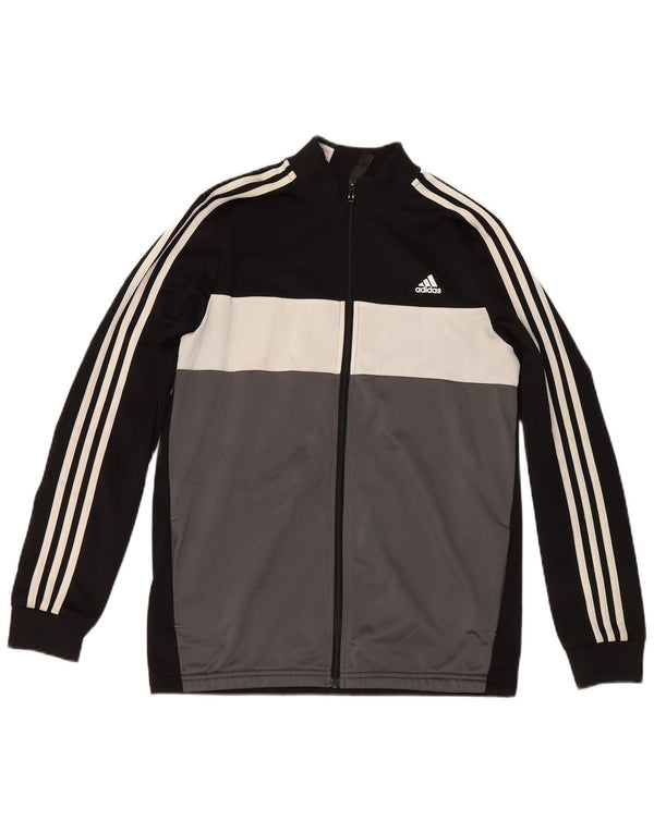 Jachetă de trening Adidas Primegreen pentru băieți 15-16 ani, negru, color block
