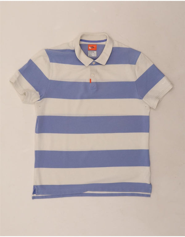 Tricou polo NIKE Dri Fit Rugby pentru bărbați, bumbac cu dungi albe