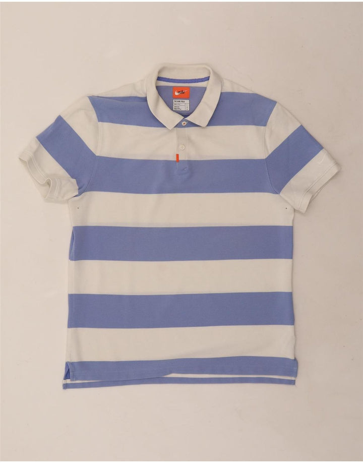 Tricou polo NIKE Dri Fit Rugby pentru bărbați, bumbac cu dungi albe