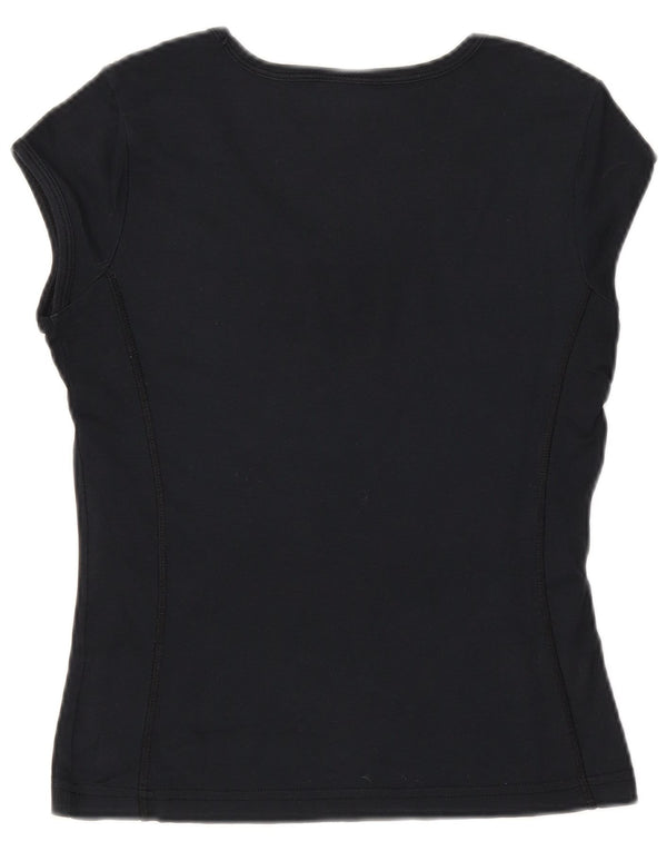 Champion Womens T-Shirt Top UK 14 Large Navy Blue