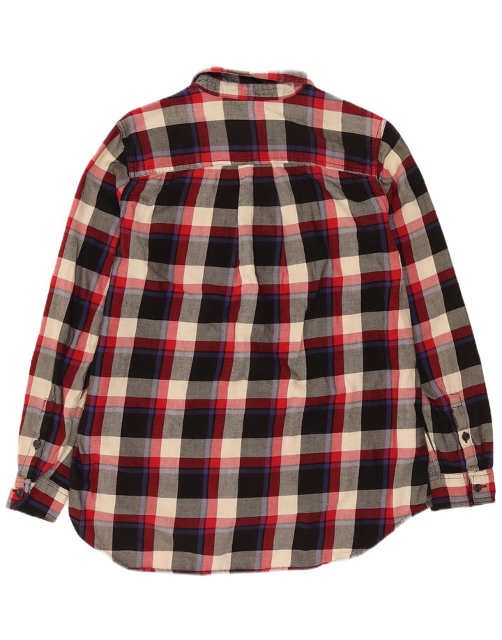 Cămașă de flanel pentru femei EDDIE BAUER UK 14 Bumbac carouri multicolor mediu