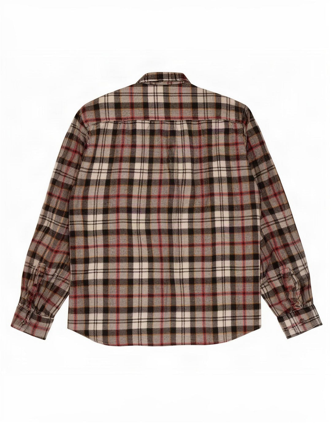 Cămașă de flanel vintage pentru bărbați, cu carouri mari, gri
