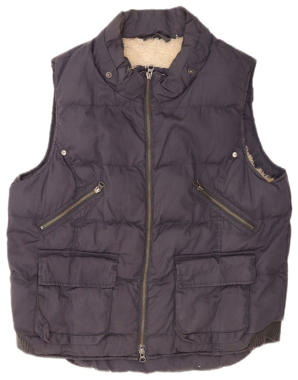White Stuff Gilet căptușit Sherpa pentru femei UK 16 Mare Bumbac bleumarin