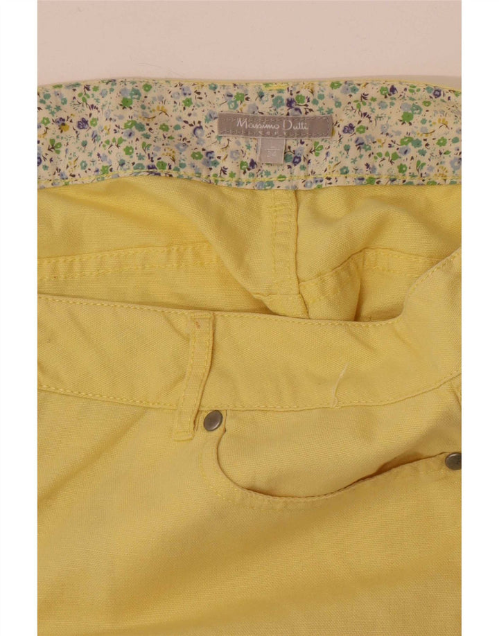 Pantaloni scurți casual Massimo Dutti pentru femei, mari W34, galbeni