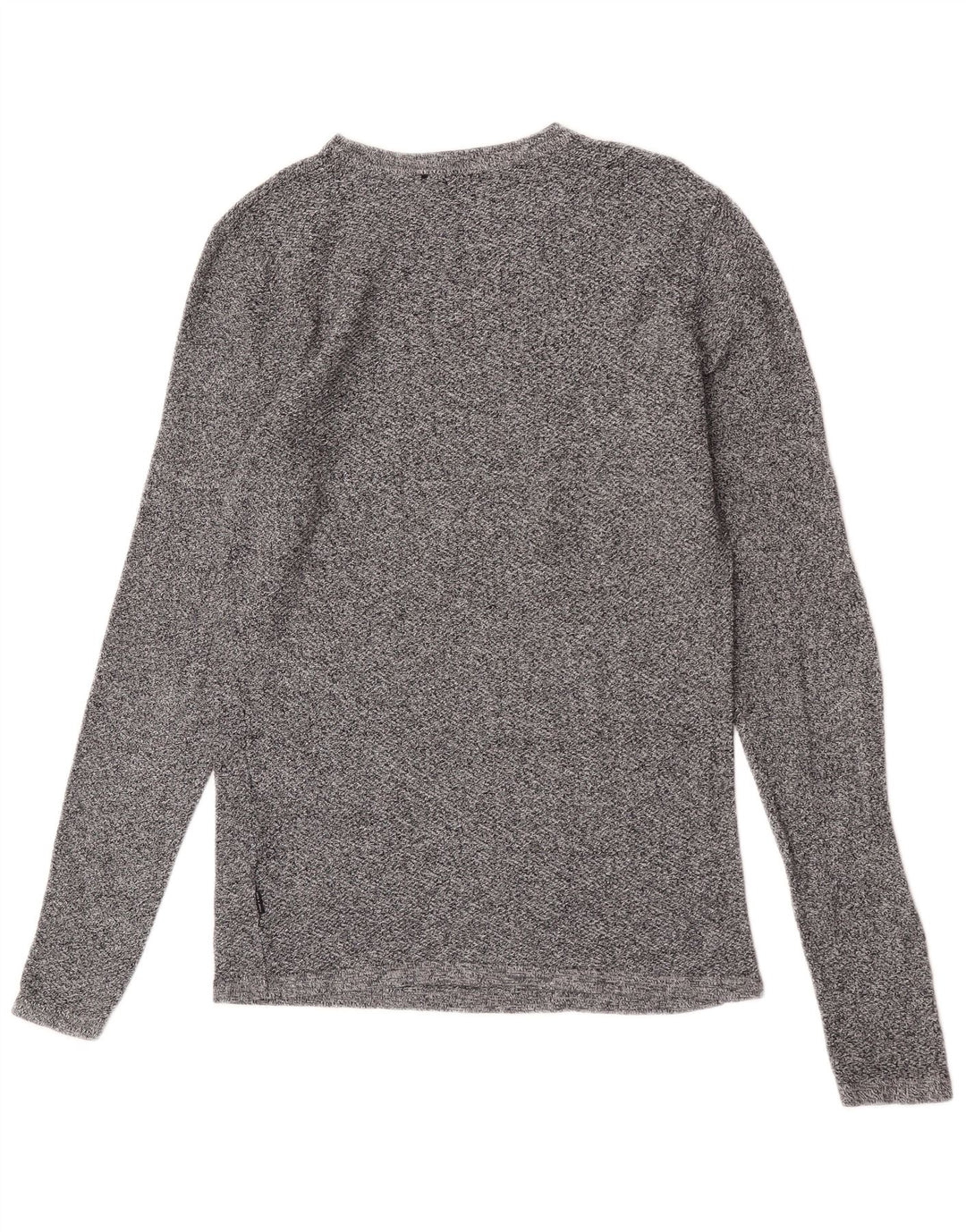 Top pentru bărbați Jack & Jones cu mânecă lungă, gri mediu, bumbac cu pete