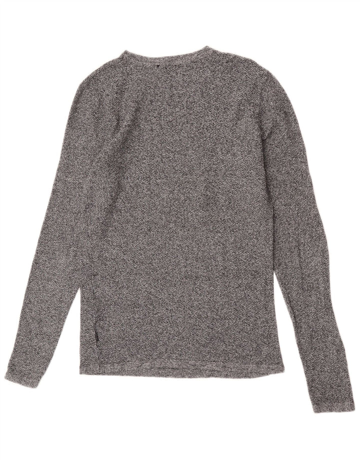 Top pentru bărbați Jack & Jones cu mânecă lungă, gri mediu, bumbac cu pete