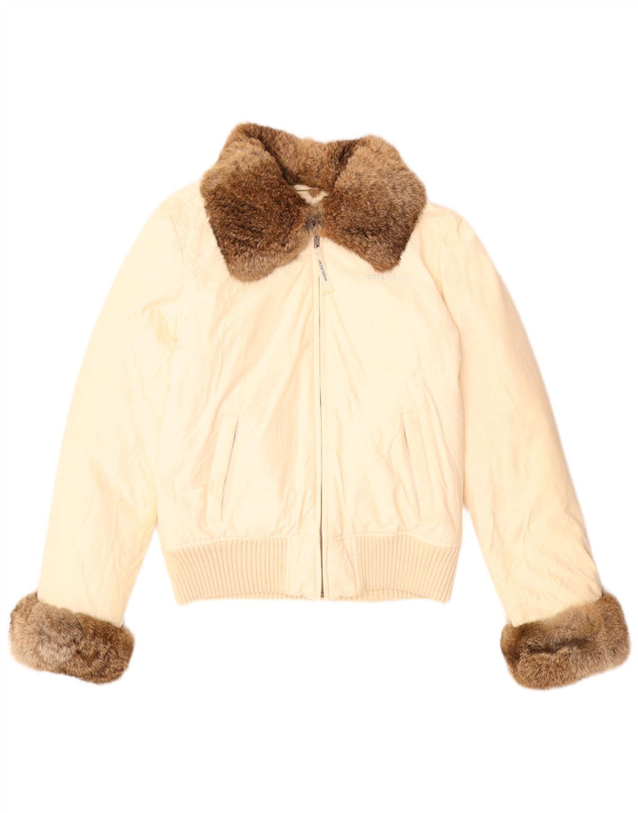 Jachetă căptușită pentru femei Woolrich UK 10 Small Beige Bumbac