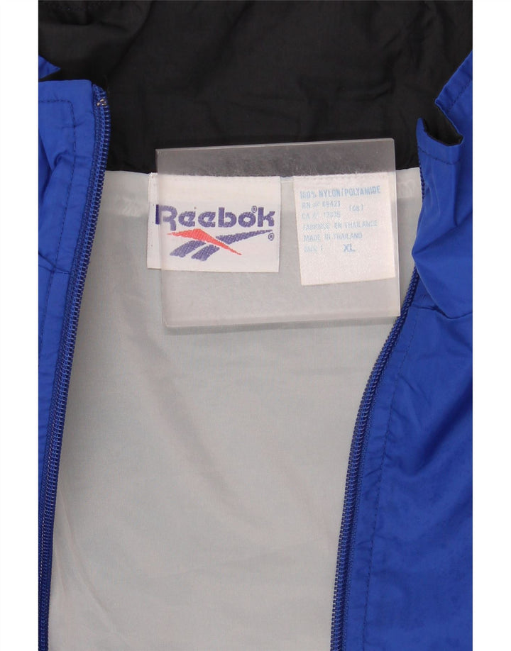 Jachetă de top pentru trening Reebok pentru femei, Marea Britanie 18 XL, nailon bleumarin