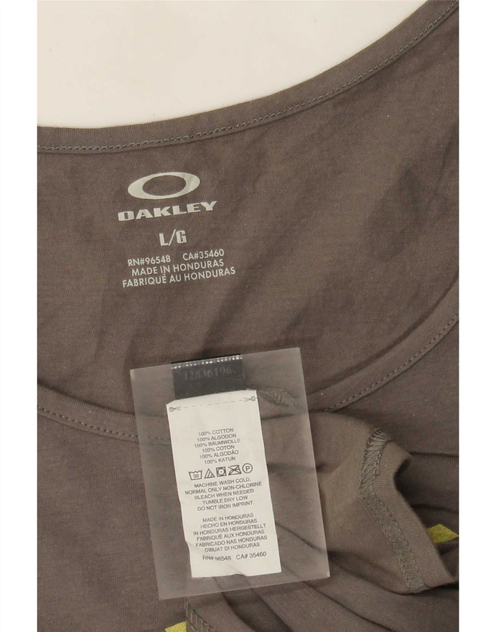 Vestă grafică Oakley pentru bărbați, mare, gri bumbac