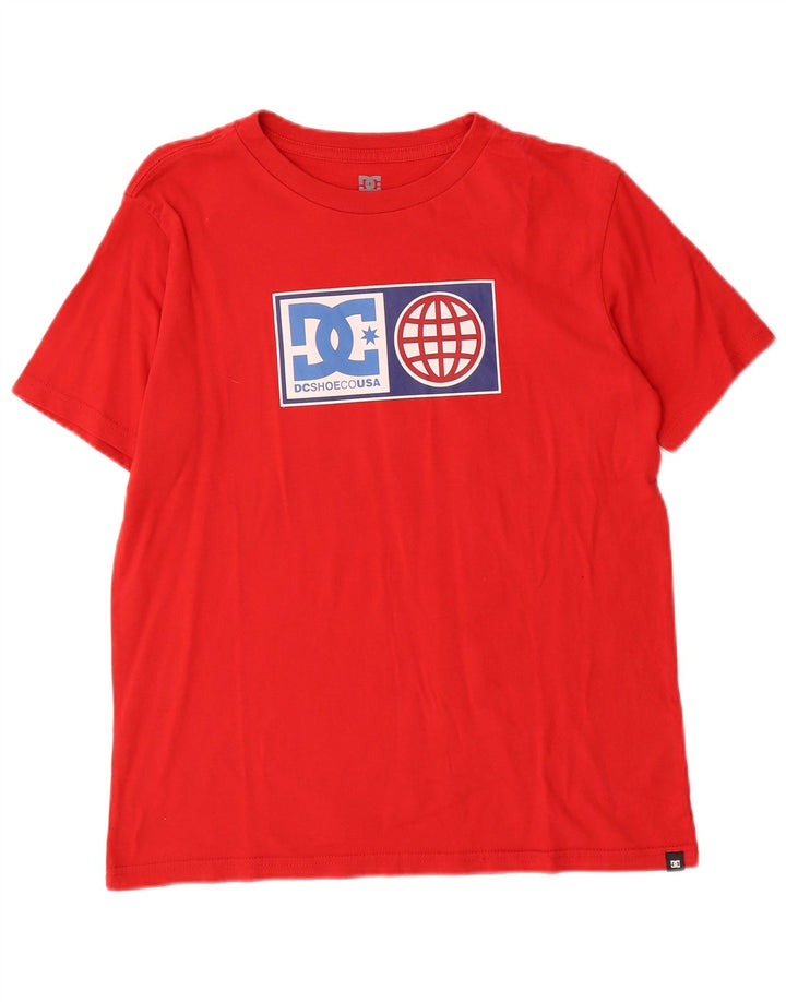 Tricou grafic DC Boys Top 13-14 ani mare bumbac roșu