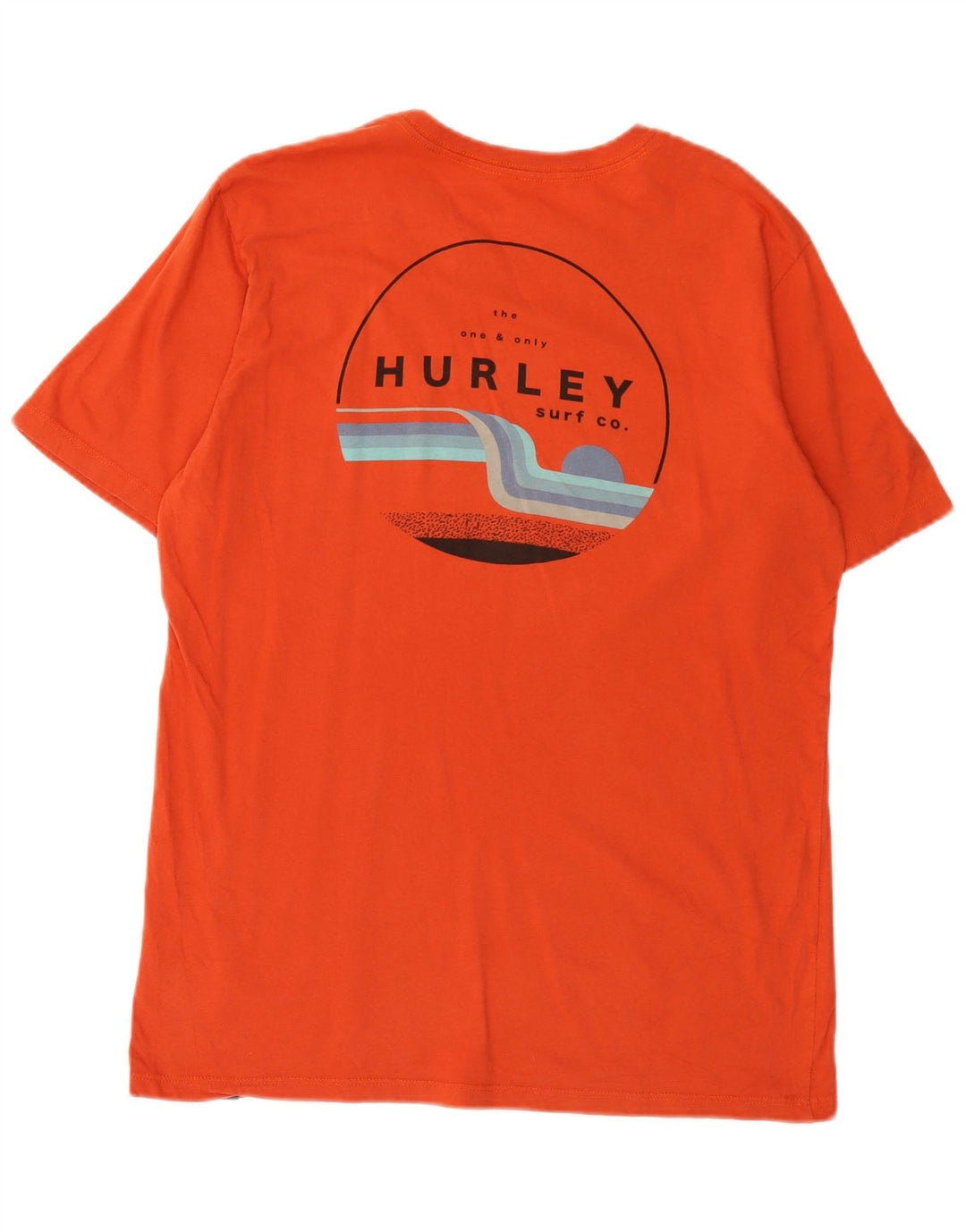 Tricou grafic HURLEY pentru bărbați Top mic din bumbac portocaliu