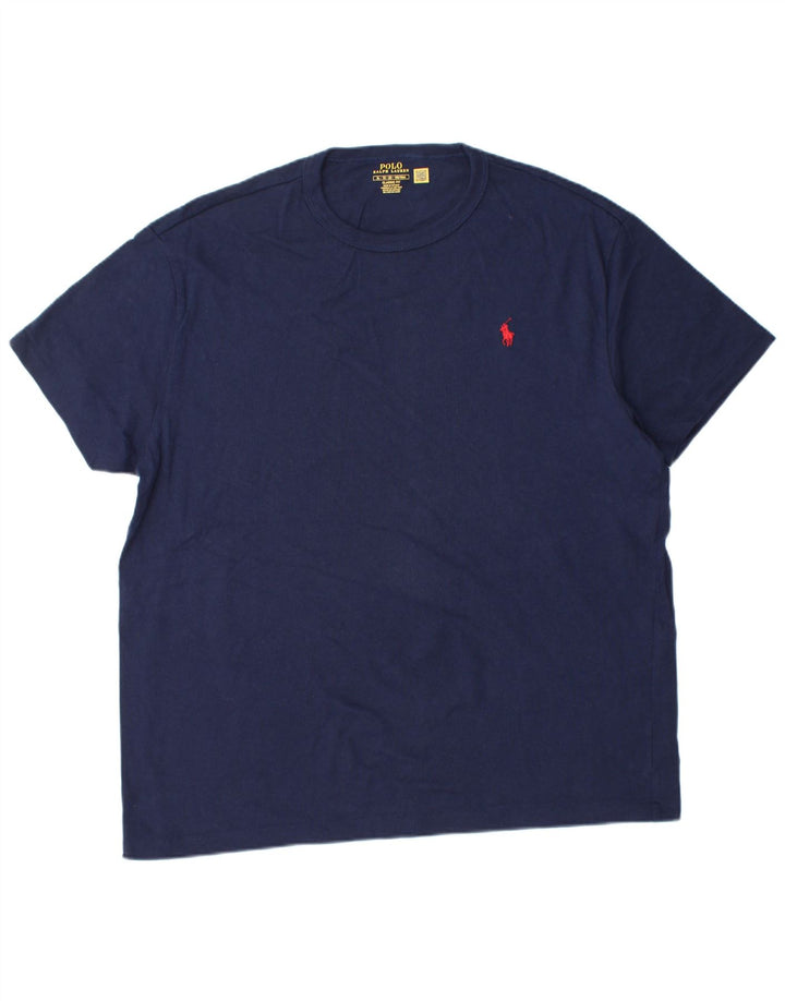 Tricou POLO RALPH LAUREN pentru bărbați cu croiala clasică Top XL bumbac bleumarin