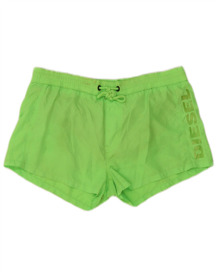 Pantaloni scurți de înot cu grafică Diesel pentru bărbați, poliester verde mic