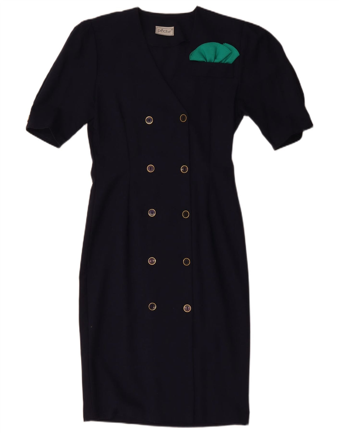 VINTAGE Rochie dublu pentru femei US 10 mare bleumarin